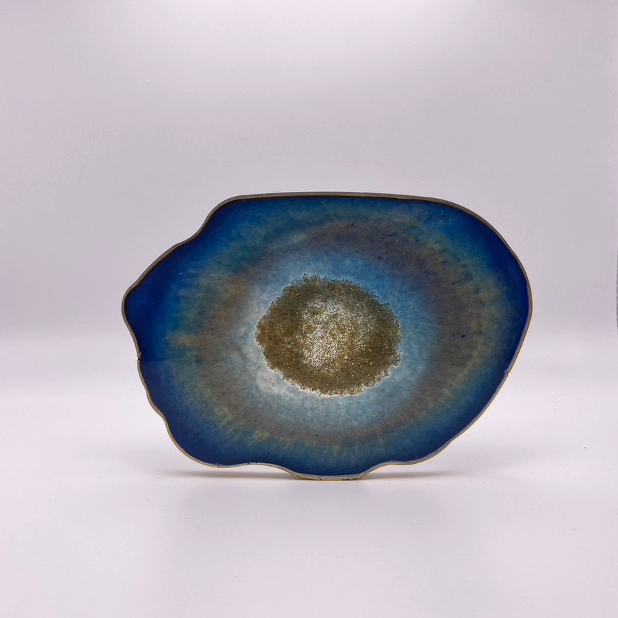 Royal Azure Geode Resin Coasters