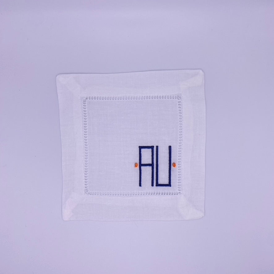 Auburn "AU" Cocktail Napkins