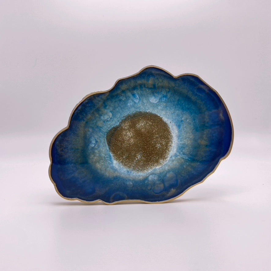 Royal Azure Geode Resin Coasters