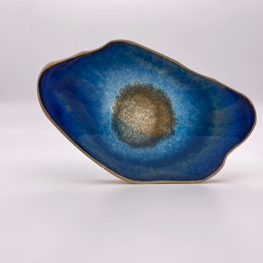 Royal Azure Geode Resin Coasters