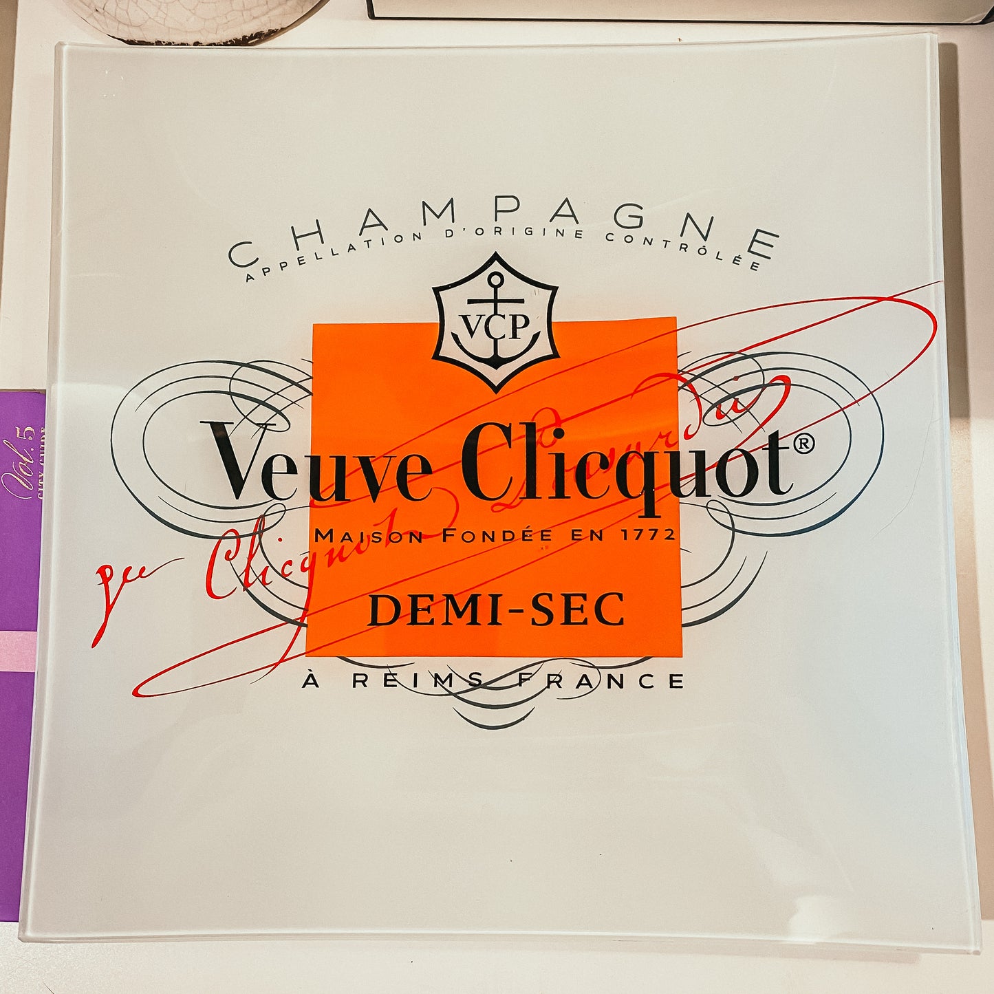 Veuve Clicquot Demi-Sec (Orange) Decorative Tray