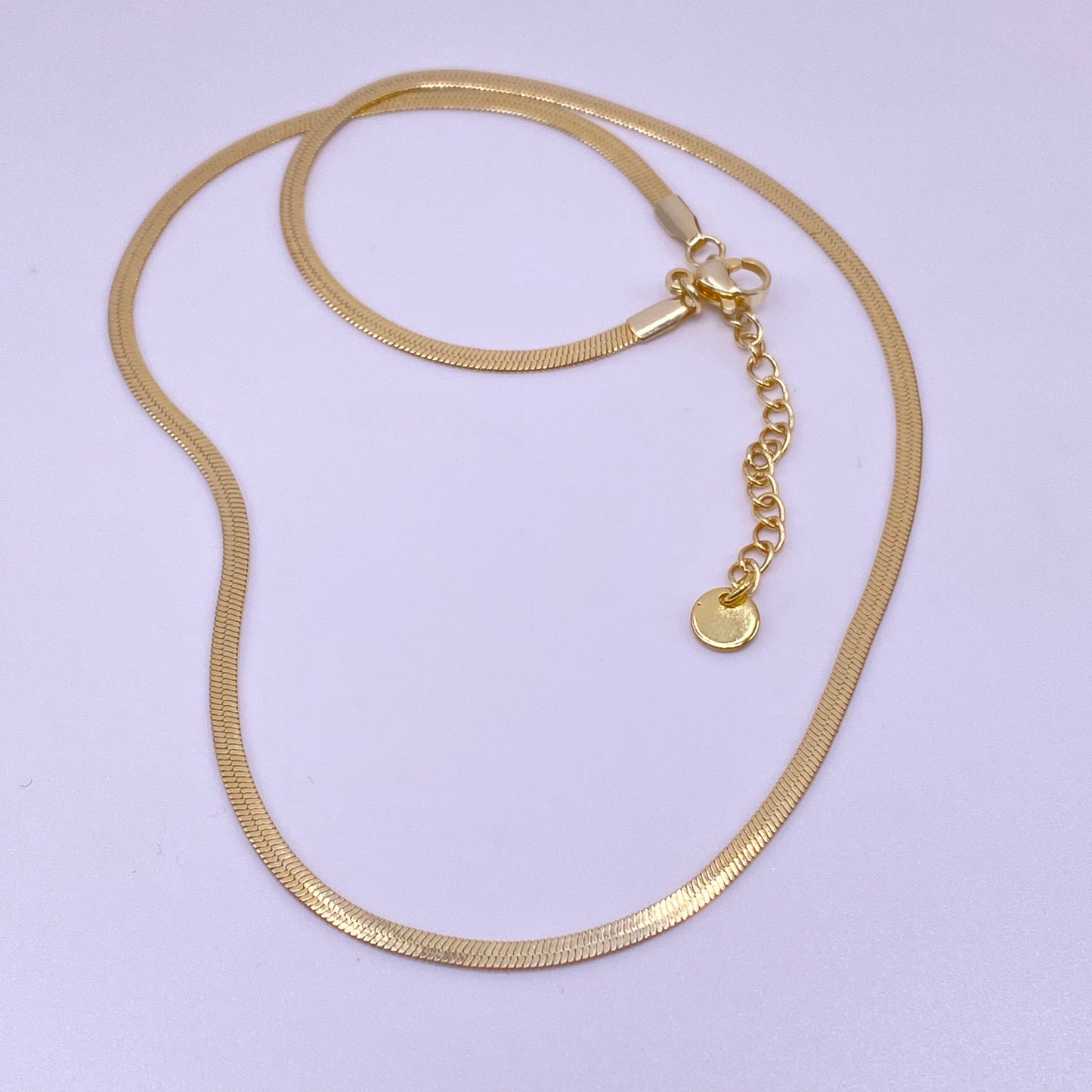 Simply Snake Herringbone Chain Necklace