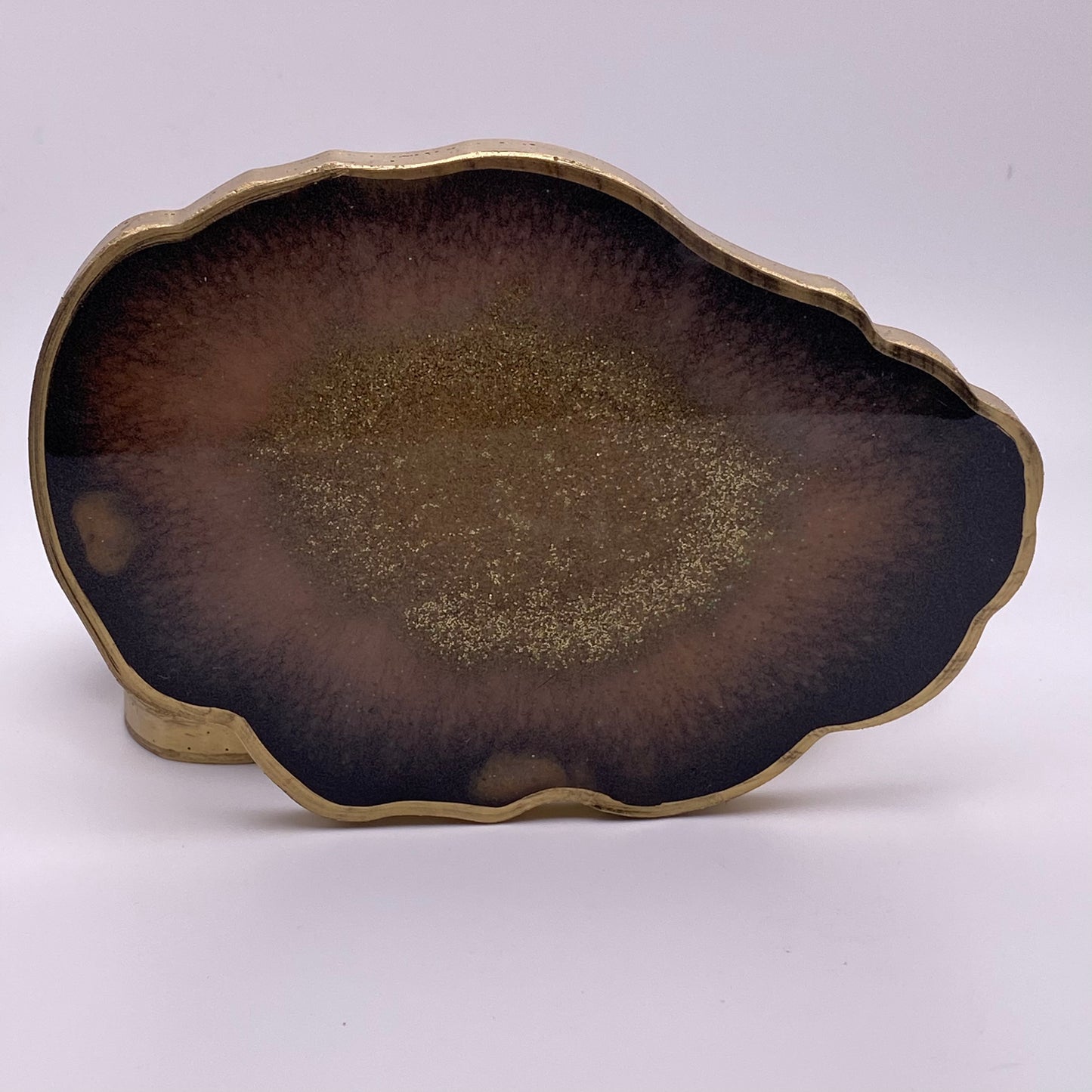 Gold Dust Woman Geode Resin Coasters