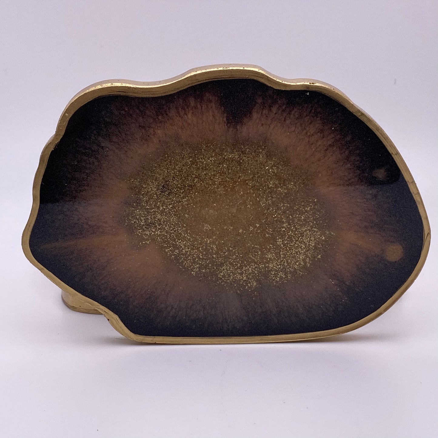 Gold Dust Woman Geode Resin Coasters